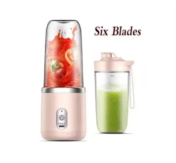Portable USB Personal Mini Juicer Cup Handheld Travel Blender Single Double Cups for Water Bottles